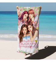 Erayshome Hediyelik Black Pink Plaj Banyo Havlusu