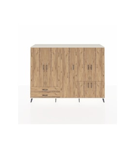 Hyperion Dolap 12 Raflı 2 Çekmeceli 7 Kapaklı 220x44x163 Aytaşı-Çam