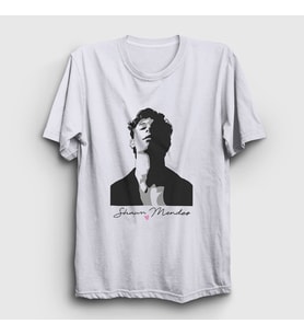 Presmono Unisex Beyaz Shawn Mendes T-Shirt 231401tt