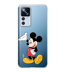 Xiaomi Mi 12t Pro  Kamera korumalı Kapak Mickey Mouse Tasarımlı  Şeffaf Kılıf