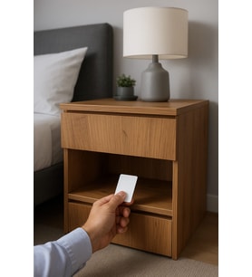 HOME ARYA AHŞAP RENK GİZLİ BÖLMELİ KOMODİN