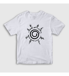 Presmono Unisex Çocuk Beyaz Seal Anime Naruto T-Shirt 134150tt (Beyaz)