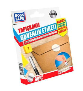 BOSS TAPE 28 MM GÜVENLİK ETİKETİ BANTI 90 'LI KUTULU