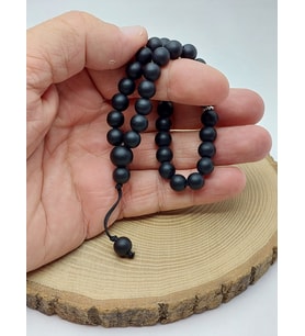 Oniks Taşı Mat 33lük Özel Tasarım Tesbih 8mm (1262)
