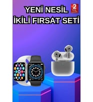 3.Nesil Tws Bluetooth Kulaklık Dokunmatik Ekran Akıllı Saat Sesli Görüşme
