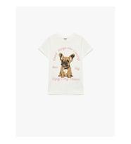 Koton 26YY59000312 Ekru Kız Çocuk T-Shirt 6SKG10037AK