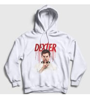 Presmono Unisex Beyaz Shhh Dexter Kapüşonlu Sweatshirt 188933tt