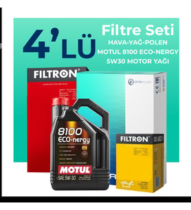 Filtron Skoda SuperB 1.4 TSi Filtre Bakım Seti Motul Motor Yağlı (2015-2019) 4 Lü