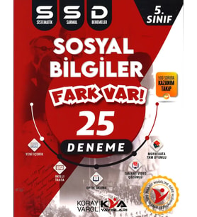 KORAY VAROL YAYINLARI 5.SINIF SOSYAL BİLGİLER FARK VAR 25'Lİ DENEME (MAARİF MODELİNE UYGUN)