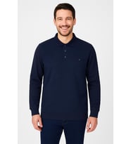 Ercan Regular Fit Polo Yaka Selanik Kazak - 7460 (Lacivert)