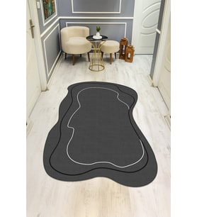 Modern Desenli Lazer Kesim Dijital Baskı Kaymaz Taban Halı H0429