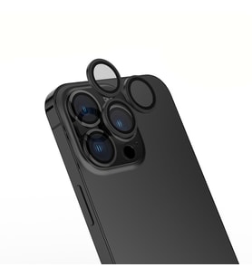 Apple iPhone 15 Pro Max Uyumlu Zore Mikro Kamera Lens Koruyucu (Siyah)