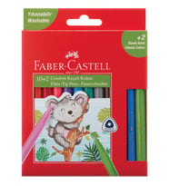 Faber-Castell Comfort Yıkanabilir Keçeli Kalem, 10+2
