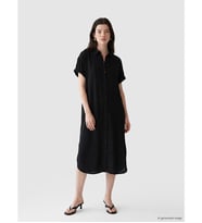 LCW Comfort Siyah Loose Fit Gömlek Elbise
