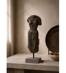 Antika Görünüm Zen Vücut Heykeli Buddha Zen Ev Dekoru Büstleri Büyük Boy Heykel 30 CM