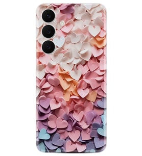 Samsung Galaxy S25 FE Kılıf Boutique Baskılı Resimli Renkli Kalpler Pcode -040