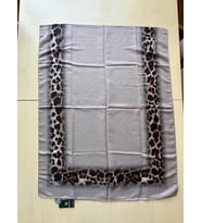 Soft Zarif Leopar Desenli Moda Trend Şal (Kapuçino)