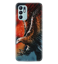 Oppo Reno 6 Kılıf Silikon Desen Özel Seri Kartal Uçarken 1718