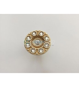 Swarovski Taşlı Tekli Mini A.altın Krem