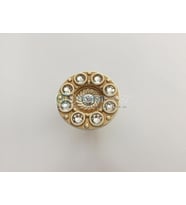 Swarovski Taşlı Tekli Mini A.altın Krem