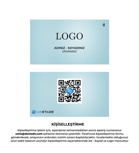 NFC ve QR Kod Özellikli Temassız Dijital Kartvizit (Açık Mavi)