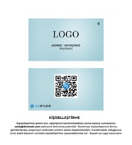 NFC ve QR Kod Özellikli Temassız Dijital Kartvizit (Açık Mavi)