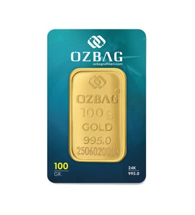 AgaKulche 24 Ayar 100 gr 995 Özbağ Külçe Altın