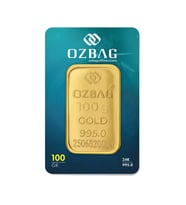 AgaKulche 24 Ayar 100 gr 995 Özbağ Külçe Altın