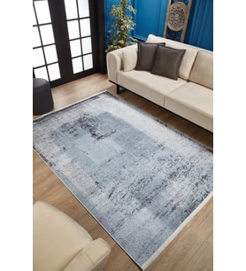 Dijital Kaymaz Yıkanabilir Mavi Minimalist Salon Halısı Mutfak Halısı Koridor Halısı Yolluk HLN1653
