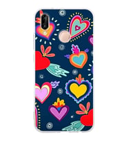 PrintiFy Huawei P20 Lite ile Uyumlu Retro Color 3  Kamera Korumalı Şeffaf  Kılıf