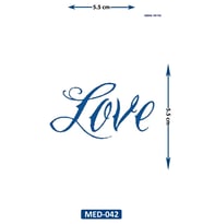 Love 5 cm Minimal geçici Dövme Yarı Kalıcı Geçici Dövme