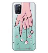 Oppo Elde Gezegenler Tasarımlı Şeffaf Telefon Kılıfı