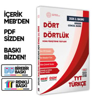 2026 YKS-TYT MEBİ-OGM Dört Dörtlük Türkçe Pekiştirme Testi A4 Renkli Soru Bankası BASKI ÜCRETİ