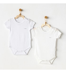 Andywawa Ac25554 Sleeve Jacquard 2'li Basic Body Ecru White