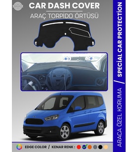 FORD COURİER (2013-2020) EKRANSIZ Torpido Örtüsü Panel Koruma Tam Uyum Çatlamayı Önler Kolay Montaj