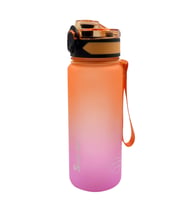 SHOP-SET   500 ml   Tritan  Motivasyonlu Su Matarası Çift Renk Softtouch  (TURUNCU-PEMBE)