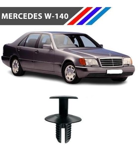 Mercedes W140 S Class Davlumbaz Klipsi 81471-911-992 M1700-25 100 Adet
