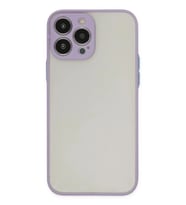 Durukar® iPhone 13 Pro Kılıf Montreal Silikon Kapak - Mor