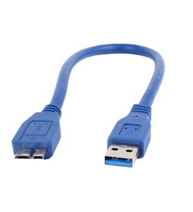 PowerMaster PM-12900 USB 3.0 Micro USB Data Kablosu - 30cm Mavi