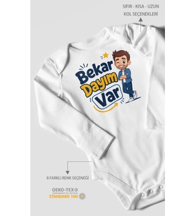 Bekar Dayım Var! Uzun Kollu Çıtçıtlı Bebek Body