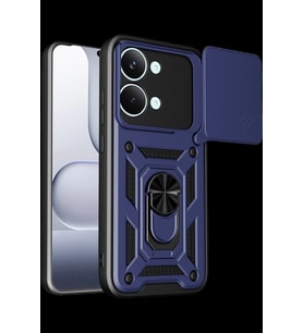 Xiaomi Poco X8 Pro Max Uyumlu Pars Lens Yüzüklü Silikon - Lacivert