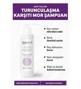 Sistéme 11 Turunculaşma Karşıtı Silver Mor Şampuan 250 ml 8684091004196