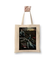 The Vampire Diaries Poster Beyaz Bez Çanta Uzun Saplı Alışveriş Çantası Plaj Çantası