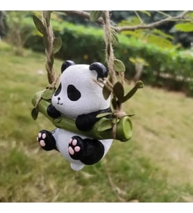 Bahçe balkon süsü dekoratif sallanan panda (Çok Renkli)
