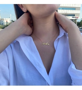 Kişiye Özel 925 Ayar Gümüş Dağ Kolye