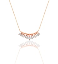 Gümüş rose zirkon taşlı shakira kolye SGTL11748BEYAZ