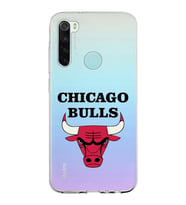 Xiaomi Redmi Note 8 Uyumlu Kapak Chicago Bulls Tasarımlı Şeffaf Silikon Kılıf