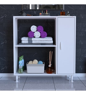 Modilayn URLA 90 x 95,5 x 32,5 cm Kapaklı Çok Amaçlı Banyo & Mutfak Dolabı