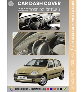 RENAULT CLIO 2 EKRANLI + ÇUKURLU (2001-2012) Torpido Örtüsü Ön Göğüs Koruma Torpido Koruma
