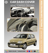 RENAULT CLIO 2 EKRANLI + ÇUKURLU (2001-2012) Torpido Örtüsü Ön Göğüs Koruma Torpido Koruma